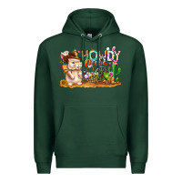Sports Green Easter Howdy Peeps Bunny Premium Hoodie - CowhideDigitalArt