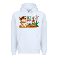White Easter Howdy Peeps Bunny Premium Hoodie - CowhideDigitalArt