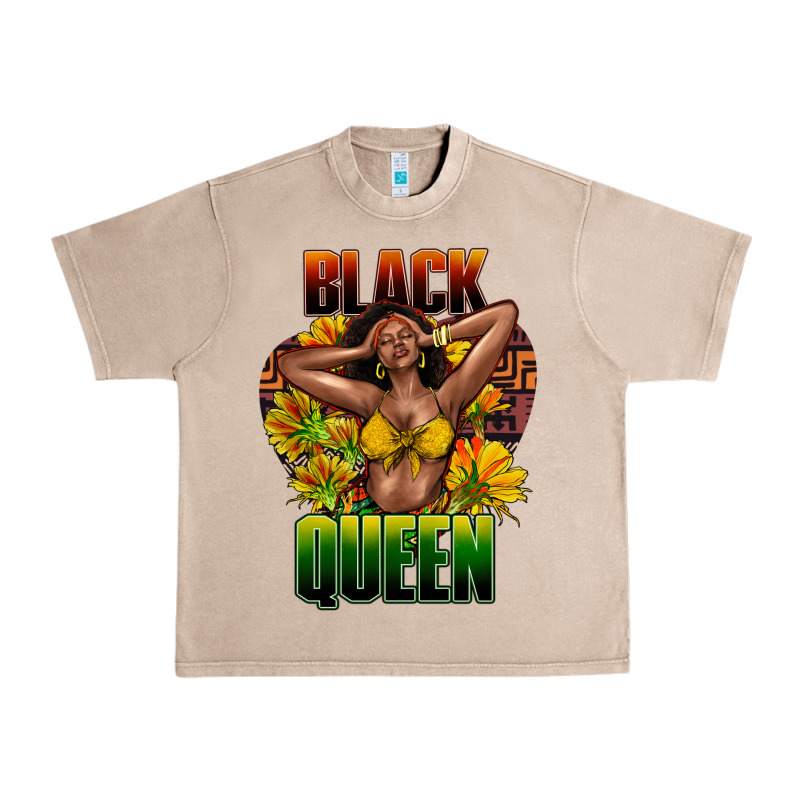 Black Queen Afro Urban Heavy Tee by HowdyJamesFarm | Teevron