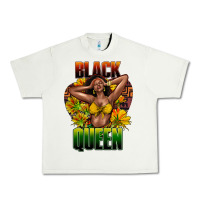 Pistachio Black queen afro Urban Heavy Tee - HowdyJamesFarm
