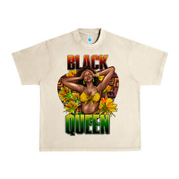 Sandshell Black queen afro Urban Heavy Tee - HowdyJamesFarm