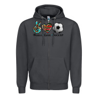 Smoke peace love soccer Zipper Hoodie - Artiststas