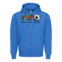 True Royal peace love soccer Zipper Hoodie - Artiststas
