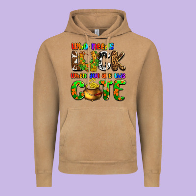 Who Needs Luck When You Are This Cute Vintage Hoodie Designed By Oliviacreatesart