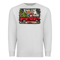 Dove Grey christmas truck Premium Sweatshirt - BarkalooDesign