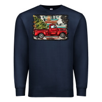 Navy christmas truck Premium Sweatshirt - BarkalooDesign