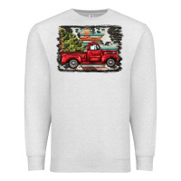 Oatmeal Heather christmas truck Premium Sweatshirt - BarkalooDesign