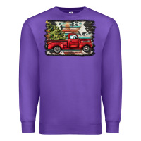 Purple christmas truck Premium Sweatshirt - BarkalooDesign
