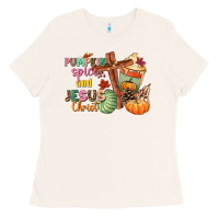 Bone Pumpkin spice and Jesus christ Ladies Tee - NancyCooperArtShop