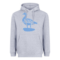 Heather Grey Silly Goose Funny Silly Goose Heavyweight Hoodie - longCreatives