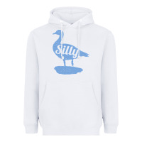 White Silly Goose Funny Silly Goose Heavyweight Hoodie - longCreatives