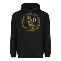 Black Mens One Dad to rule them all  father's day gift Heavyweight Hoodie - longCreatives