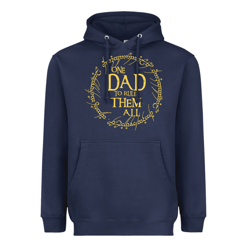 Mens One Dad To Rule Them All  Father's Day Gift Heavyweight Hoodie by longCreatives | Teevron