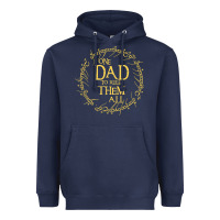 Navy Mens One Dad to rule them all  father's day gift Heavyweight Hoodie - longCreatives