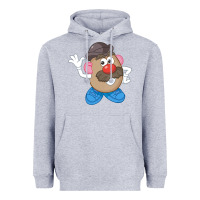 Heather Grey Womens Mr. Potato Head Simple Portrait Heavyweight Hoodie - longCreatives