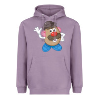 Lavender Womens Mr. Potato Head Simple Portrait Heavyweight Hoodie - longCreatives