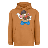 Meerkat Womens Mr. Potato Head Simple Portrait Heavyweight Hoodie - longCreatives