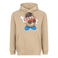 Mushroom Womens Mr. Potato Head Simple Portrait Heavyweight Hoodie - longCreatives
