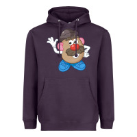 Plum Womens Mr. Potato Head Simple Portrait Heavyweight Hoodie - longCreatives