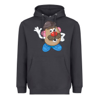 Smoke Womens Mr. Potato Head Simple Portrait Heavyweight Hoodie - longCreatives