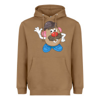 Toasted Coconut Womens Mr. Potato Head Simple Portrait Heavyweight Hoodie - longCreatives