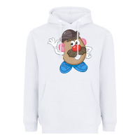 White Womens Mr. Potato Head Simple Portrait Heavyweight Hoodie - longCreatives