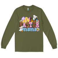 Army Green Easter mama Long Sleeve Tee - OliviaCreatesArt