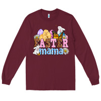 Burgundy Easter mama Long Sleeve Tee - OliviaCreatesArt