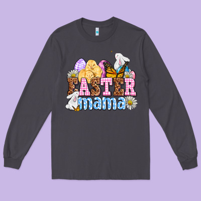 Easter Mama Long Sleeve Tee Designed By Oliviacreatesart