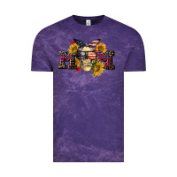 Cloud Purple american mom skull Vintage Tee - CowGirlArtShop