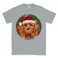 Heather Grey Christmas Toy Poodle Classic Tee - RanaPortraitStore