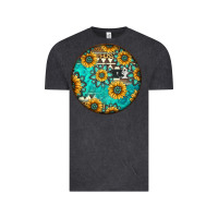 Vintage Black Round western pattern Vintage Tee - Jasminsmagicworld