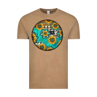 Vintage Coffee Round western pattern Vintage Tee - Jasminsmagicworld