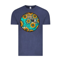 Vintage Denim Round western pattern Vintage Tee - Jasminsmagicworld