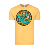 Vintage Mustard Round western pattern Vintage Tee - Jasminsmagicworld