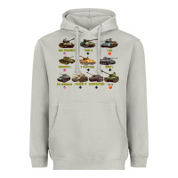 Moon Dust Top Ten Best WW2 Tanks M4 Sherman Panzer IV Tiger II T34 Heavyweight Hoodie - longCreatives