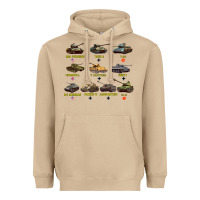 Top Ten Best Ww2 Tanks M4 Sherman Panzer Iv Tiger Ii T34 Heavyweight Hoodie | Teevron