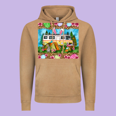 Easter Day Camping Vintage Hoodie Designed By Oliviacreatesart