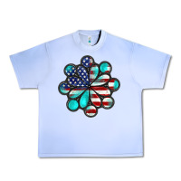 Grape Ice American flag turquoise gemstone 4th of july Urban Heavy Tee - CowGirlArtShop
