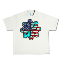 Pistachio American flag turquoise gemstone 4th of july Urban Heavy Tee - CowGirlArtShop