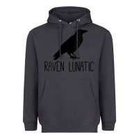 Smoke Womens Raven Lunatic, Funny Bird Lover Gift Men Women Kids Heavyweight Hoodie - longCreatives