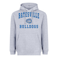 Heather Grey Batesville High School Bulldogs Premium Heavyweight Hoodie - longCreatives