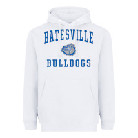 White Batesville High School Bulldogs Premium Heavyweight Hoodie - longCreatives