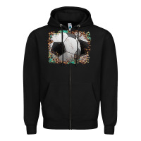 Black sports soccer background Zipper Hoodie - Artiststas