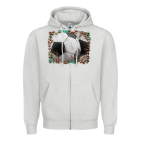 Dove Grey sports soccer background Zipper Hoodie - Artiststas