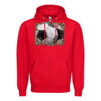 Red sports soccer background Zipper Hoodie - Artiststas