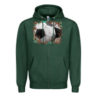 Sports Green sports soccer background Zipper Hoodie - Artiststas