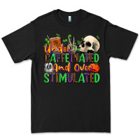 Black Under Caffeinated and Over Stimulated Premium Tee - texasbilliewilder