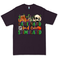 Plum Under Caffeinated and Over Stimulated Premium Tee - texasbilliewilder