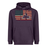 Plum Snowmobile USA Flag Snow Sled Patriotic Snowmobiling Gift Heavyweight Hoodie - longCreatives